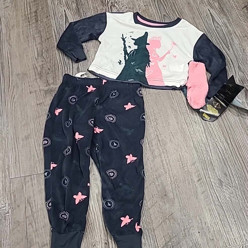 Wicked Glenda & Elphaba Soft Pajama Set Size XS 4/5